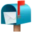 Mailbox icon representing contact information and communication options